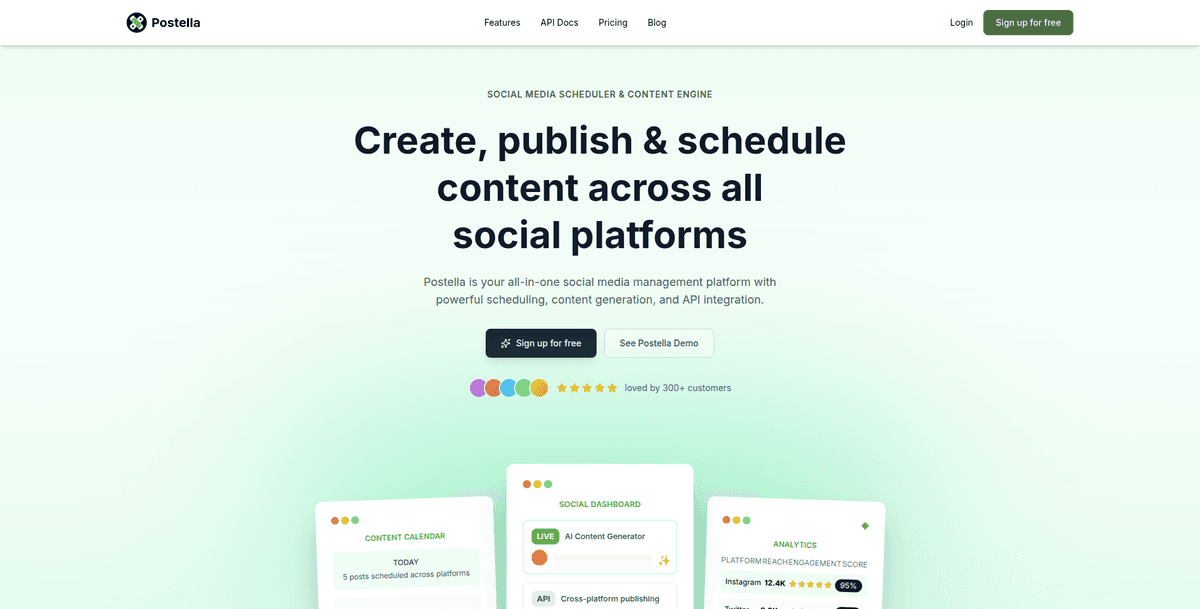 Postella - Social Media Content Engine & Scheduler preview